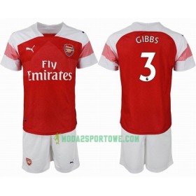 Koszulka Arsenal GIBBS 3 Dziecięcy Domowe Stroje Piłkarskie 2018/19 Krótki Rękaw